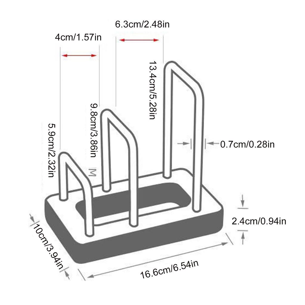 Cutting Boards Holder Multi Layer Pot Lid Storage Organizer Wear Resist Pan Storage Drain Rack Metal Cookware Holder