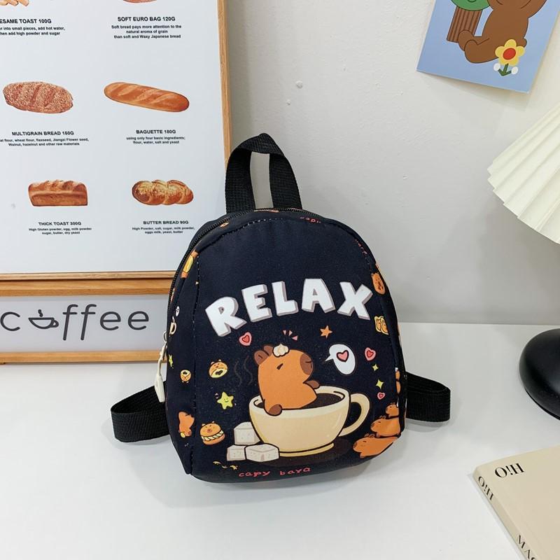 School bag new love cartoon backpack lightweight versatile kapibara children's bag