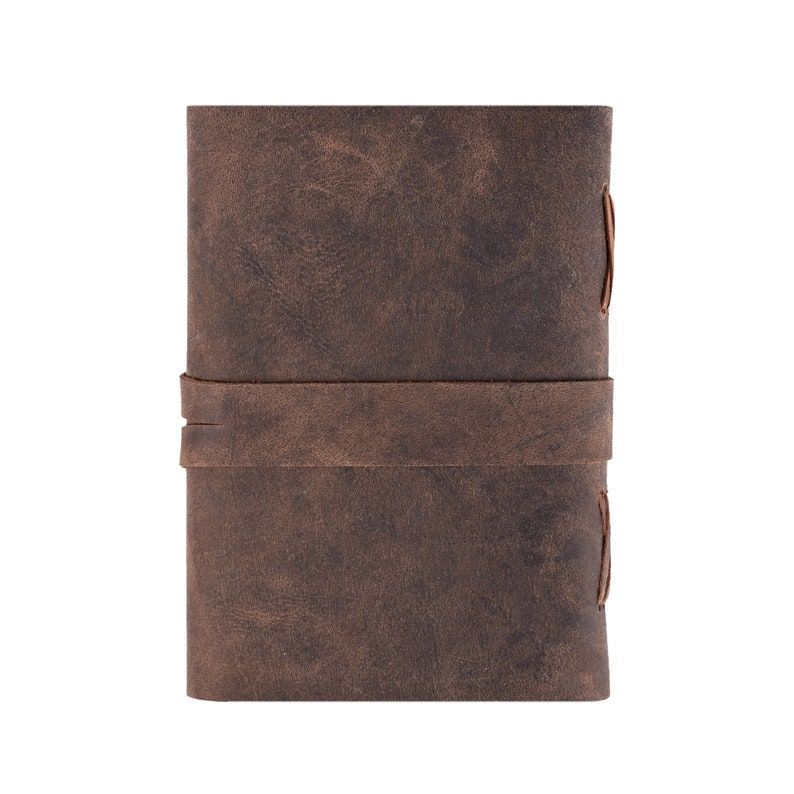 Handmade Treasuree Classic Leather Journal, Un-ruled Notebook/ Sketchbook l Full Grain Leather, Hunter Leather