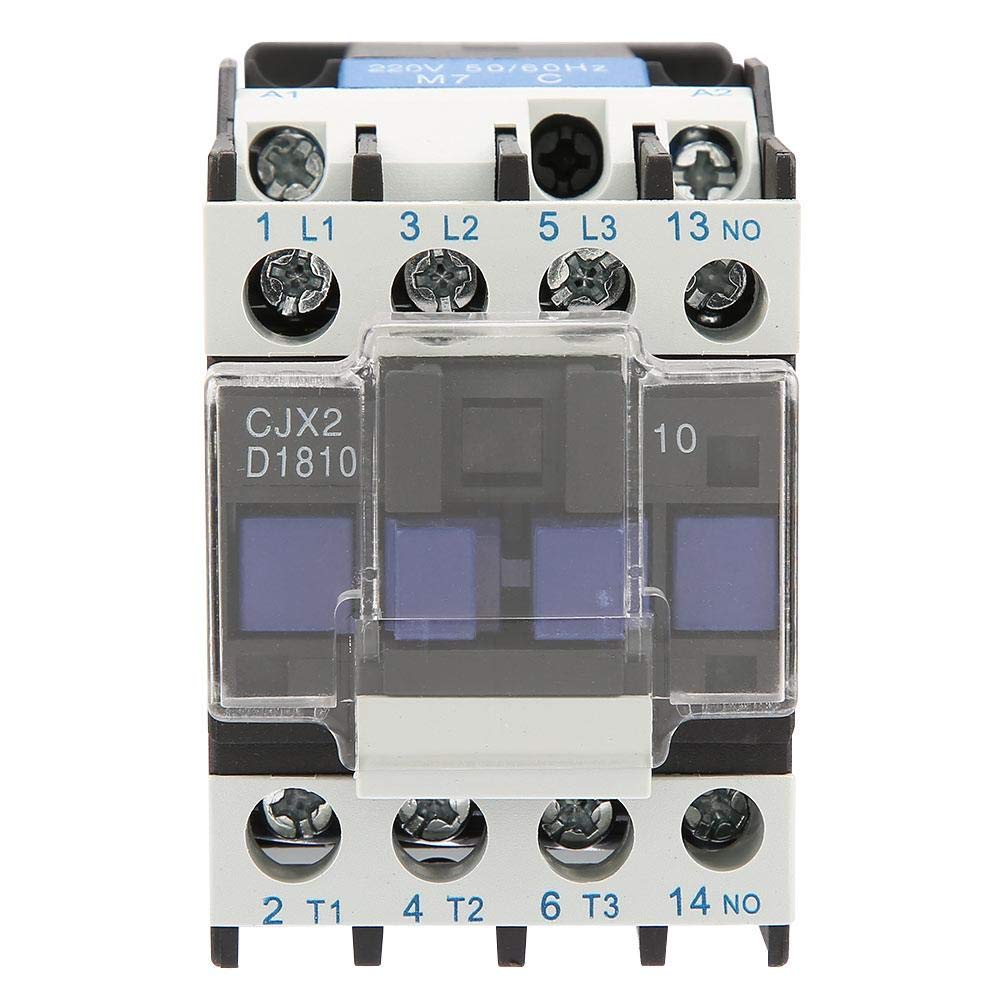 AC220V 18A Electrical Contactor, Electromagnetic Contactor, Electromagnetic Switch, Highly Sensitive Industrial Use, Suitable for