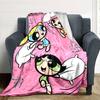 1pc Powerpuff3 Blanket, Gift, for Men and Women, Soft Blanket, Good for Sofa Bed Couch Travel, Lightweight Flannel Blanket