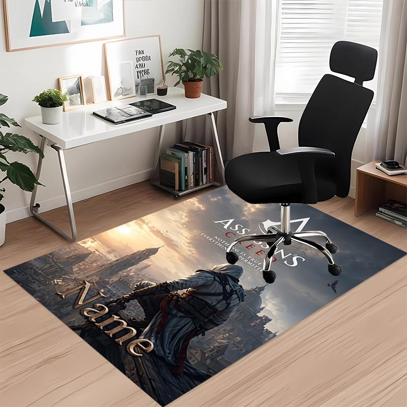 Custom Name Assassin'S Printed Carpet Rug For Office Chair Living Room Bedroom Kitchen Room Decor Gifts