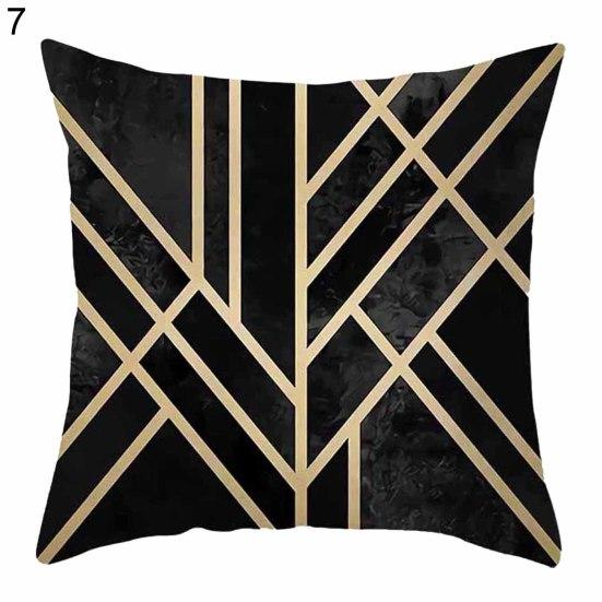

Очаровательный чехол для подушки без морщин, пылезащитный чехол из полиэстера с геометрическим принтом, чехол для подушки, мебельные аксессуары 7