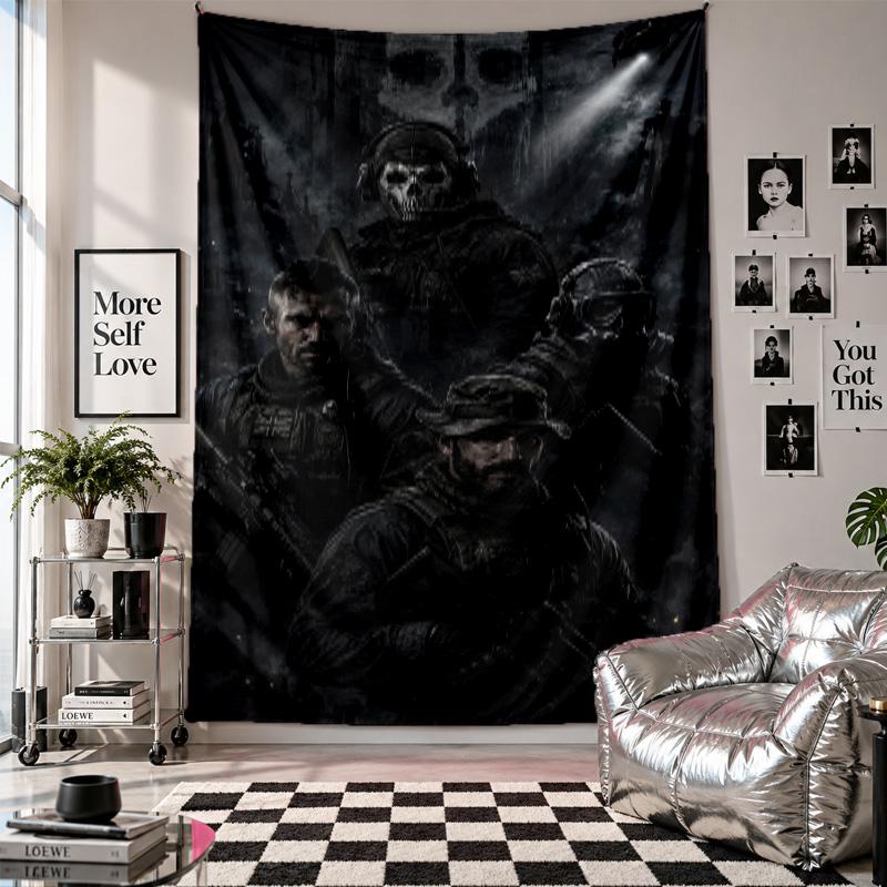 Wall TapestryCall of Duty Art Hanging Cloth Decorative Background Cover for Room Decoration