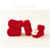 Weihnachten und Winter Baby Warme Fleece Rote Schleife - Bodensocken und Laufsocken