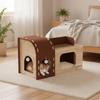 Cat House with Scratcher Multi-Functional Wooden Indoor for Apartments