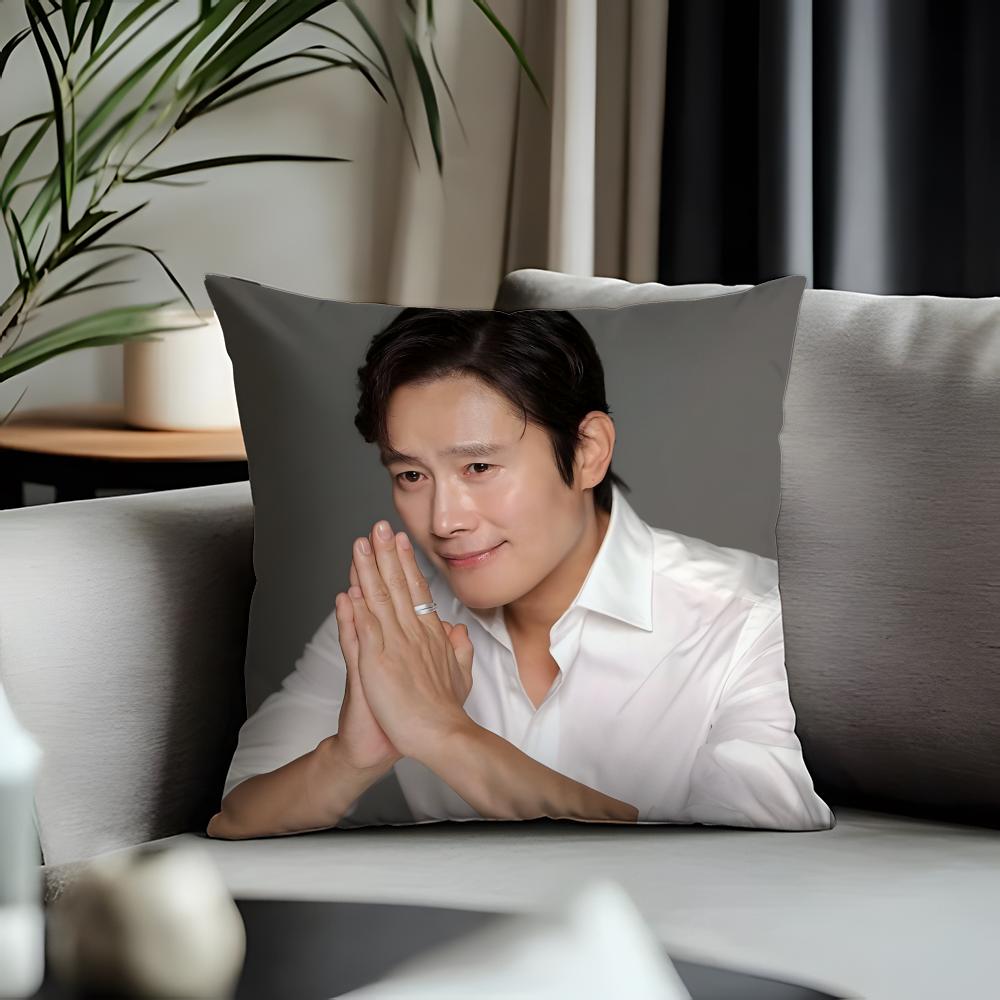 Viral Llee Byung Hunful Cushion Cover Antidustmite Pillowcase Invisible Zipper Silky Short Plush Sofa Cushion Cover
