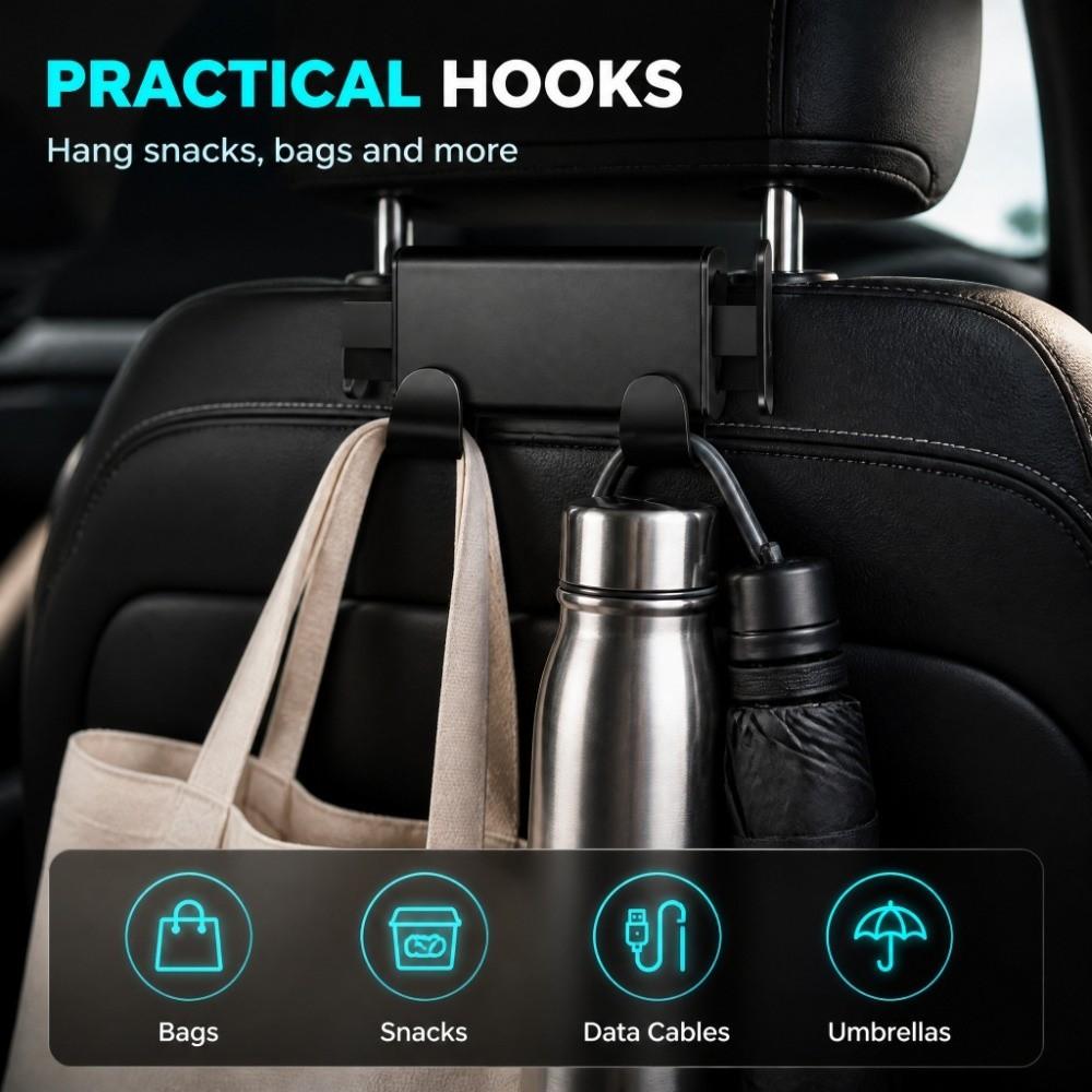 Universal Fit Headrest Mount Adjustable Angle Car Headrest Bracket Tablet Phone Holder Car Travel
