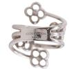 LOUIS VUITTON Ring Flower Full Ring M68130 Silver metallic #5.1(US Size) 5.0g Women Used