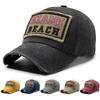 Patch Cloth Embroidery Hat Men's Fashion Letter Embroidery Cap Men's and Women's European and American Retro Washed Hardtop Baseball Cap