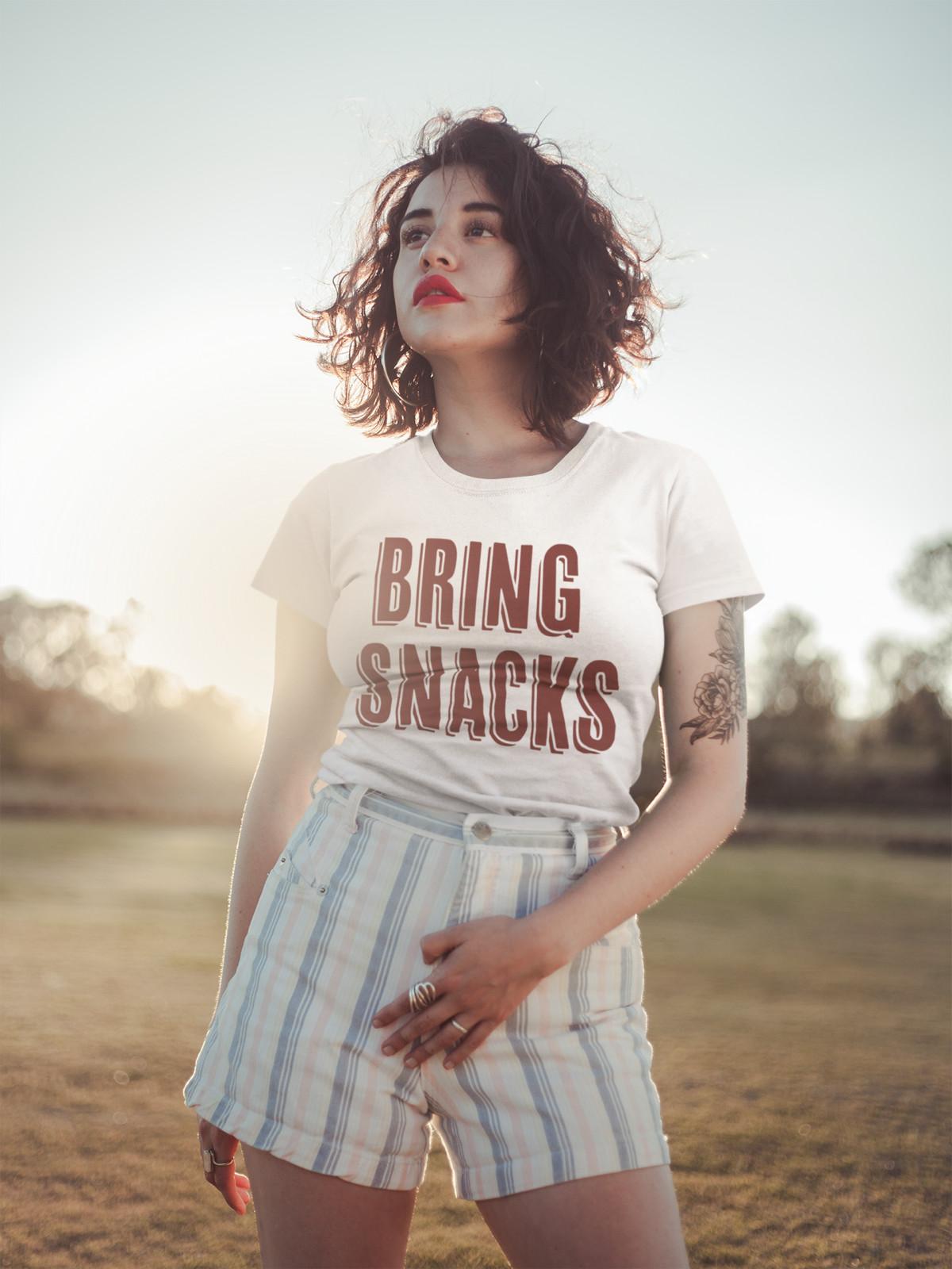 Bring Snacks T-Shirt Mens Womens Tees Top as seen on Smoggie Queens S