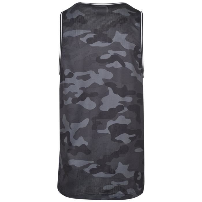 Débardeur - Urban Classics - MESH - Gris foncé camouflage - 100% polyester - Coupe ample