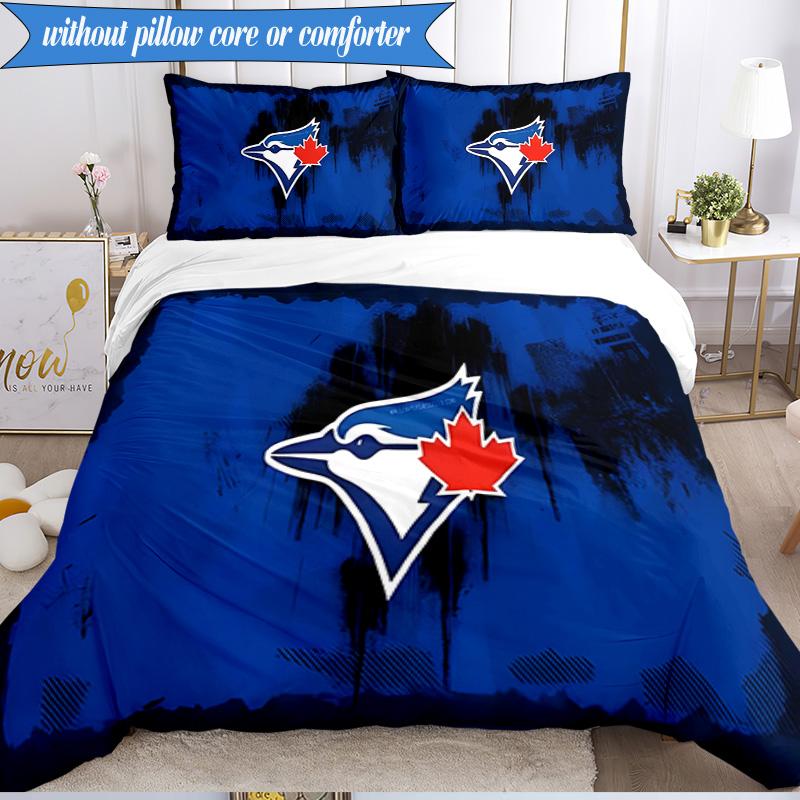 3PCS Blue Jays Bedding Set Duvet Cover Closure Includes 1 Duvet Cover & 2 Pillowcases for All Seasons Bedroom Decor Christmas Fan gifts