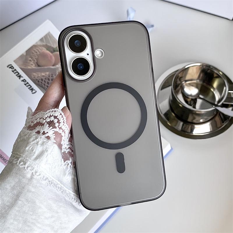 

Магнитный матовый чехол для iPhone: Ультратонкий, Твердый, С покрытием кожа для iPhone 13, 14, 15 Pro Max, 16 и 17 iPhone 15 Plus