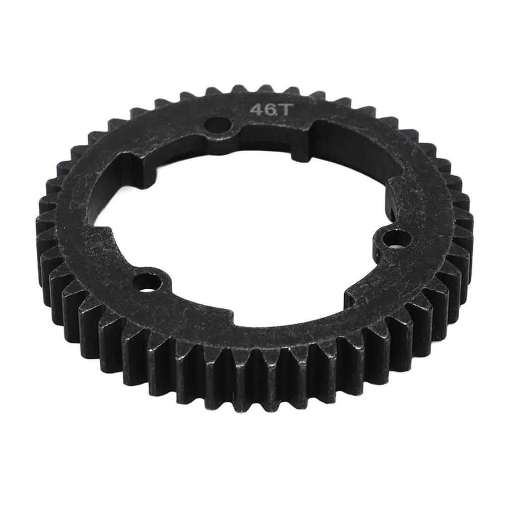 Spur Gear 46T Steel Black Anti Rust Corrosion Resistance Hardened RC Car Spur Gear RC Car Accessories