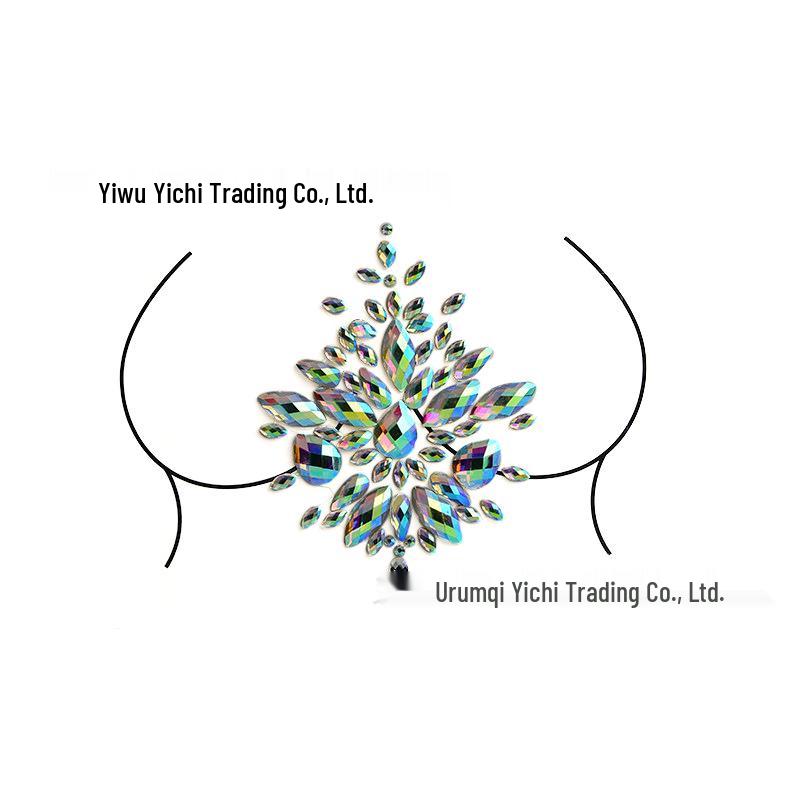 Diamant-Tattoo-Aufkleber für Make-up & Karnevals-Brustdekoration