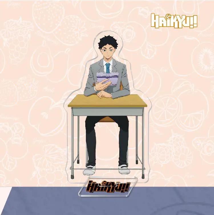 Аниме Haikyuu акриловая фигурка на подставке игрушка Kawaii Haikyuu!!! Коллекционные фигурки Сугавара Коуши, настольные украшения для дома