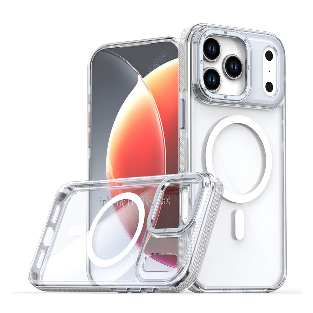KEYSION HD Transparent Magnetic Case for MagSafe for iPhone 17 Pro Max Wireless Charging Shockproof Phone Cover for iPhone17 Air