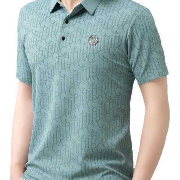 Men's Summer Short Sleeve Polo Lapel Collar Casual T-Shirt Comfortable Breathable Top