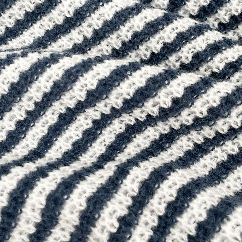 Fashion One-word Neck Striped Off-the-shoulder Knitted Women Sweater Autumn and Winter Pullover Loose Simple Office Sweaters Casual Long Sleeve Tops