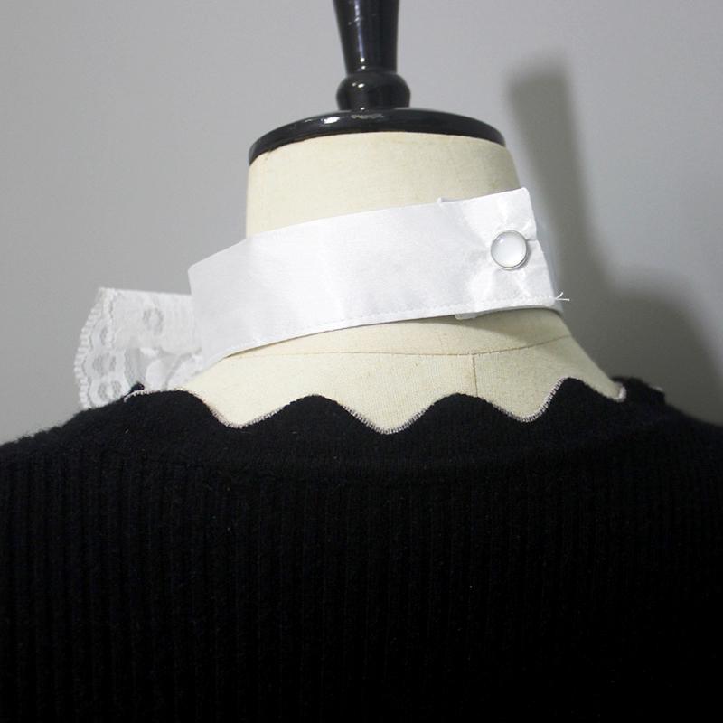 1Pc Small Collar With Gemstone Scarf Elegant Palace Ralph Collar Vintage Lace Decorative Collar Fake Collar Palace Lapel