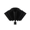 12-Rib Manual Reverse Folding Umbrella: Sturdy, Windproof, Black Glue Sunscreen, Car Use Umbrella for Men 130