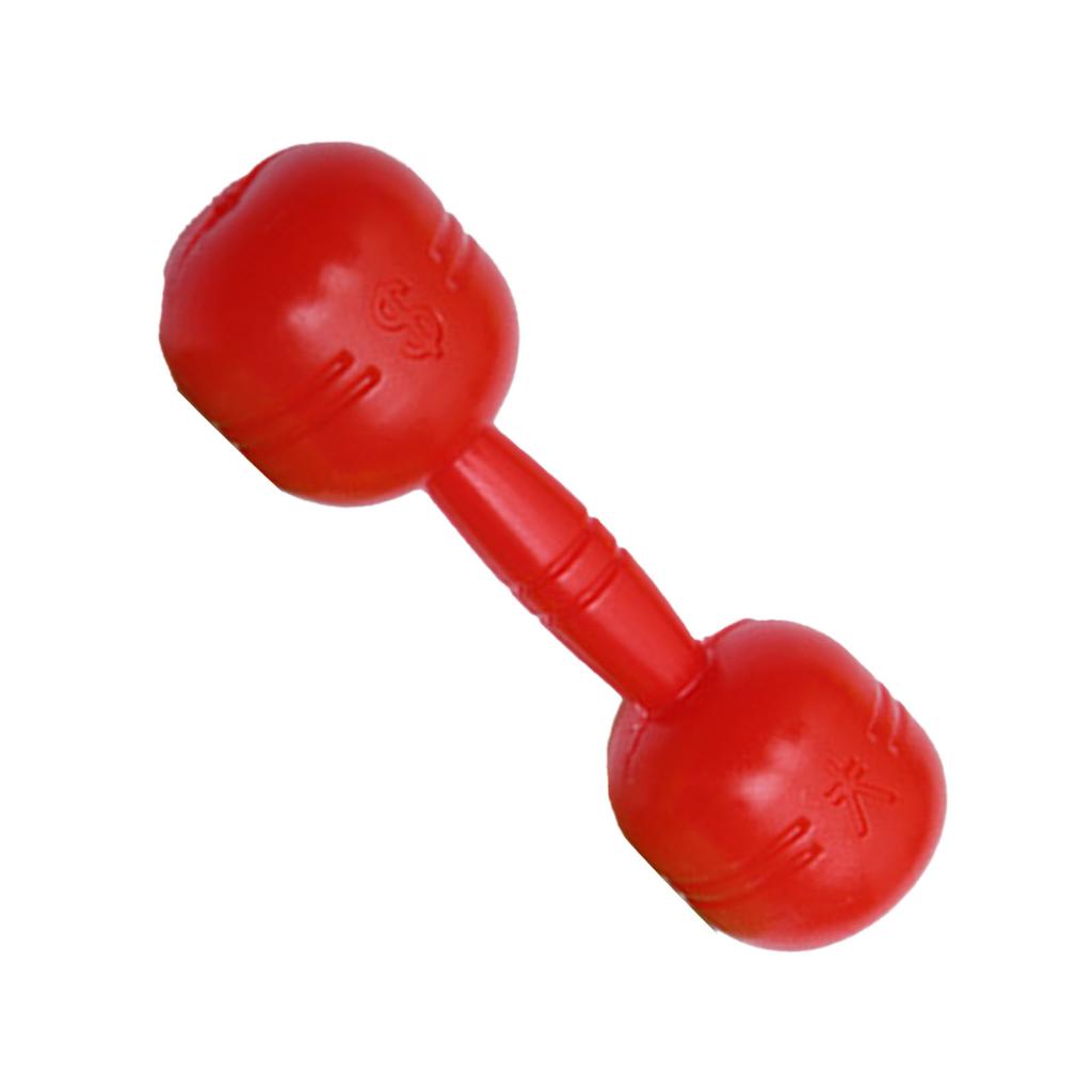 Kids Plastic Hand Dumbbells Safe Interesting Exercise Barbell Children Exercise Fitness Sport Toy for Kindergarten Red