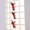 Santa Claus Climbing Ladder Ornament - Christmas Window Hanging Decoration