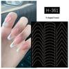 V-Shaped Dual-Purpose French Nail Art Stickers with Hollow Design