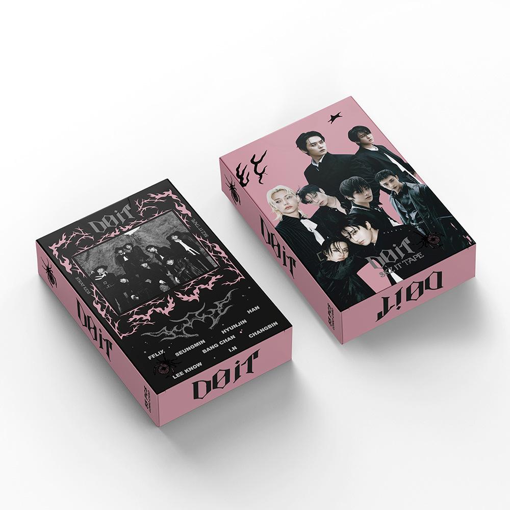 2026 new KPOP Idol New Card "DO IT" Pink Photo Card Fan Decoration Collection 55 Boxed Lomo Cards HAN Felix hyunjin