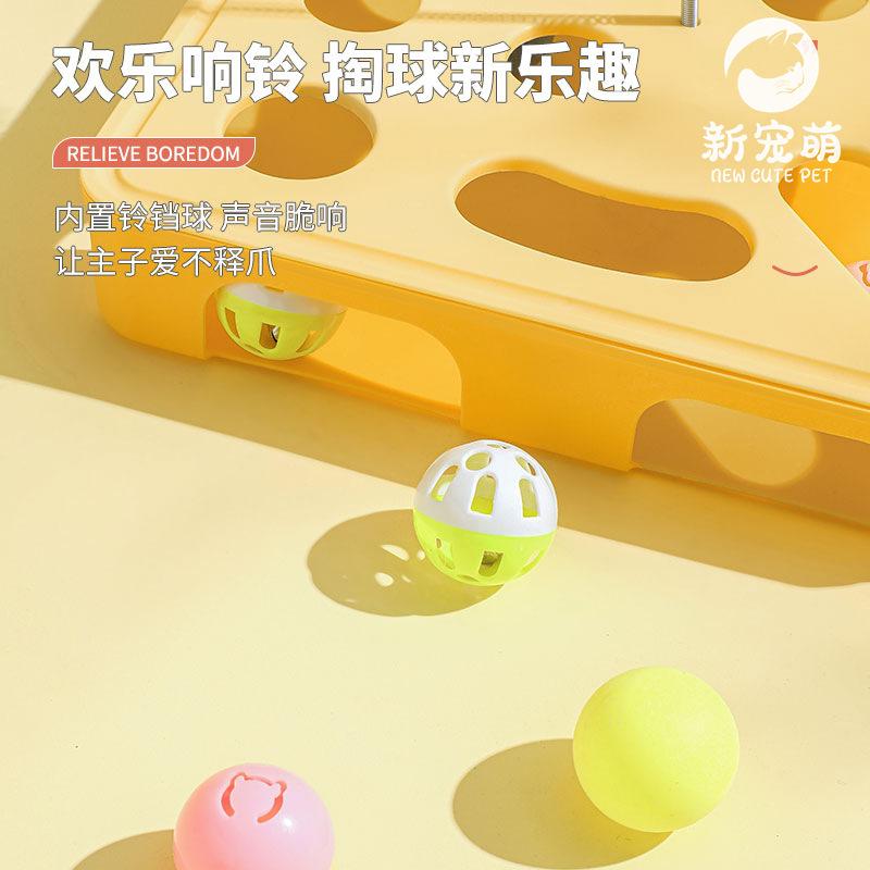 Interactive Cat Toy Puzzle Box Wooden Treat Maze Play For Toy Box Fun Interactive Cat Toy Hide and Seek Cat Agility Toys