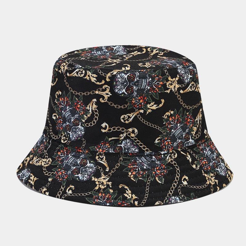 New Product European and American Popular Printing Double-sided Sun Hat Outdoor Sunscreen Sunshade Basin Hat Men's and Women's Bucket Hat