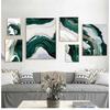 Contemporary Art Room Decoration Picture Minimalist Abstract Wall Poster Style Canvas Print Green Texture Painting