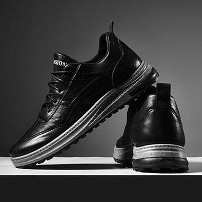 Nieuwe herenschoenen vierseizoenen veelzijdige casual schoenen leer veterschoenen heren werkschoenen slijtvast en vuilafstotend plateauschoenen