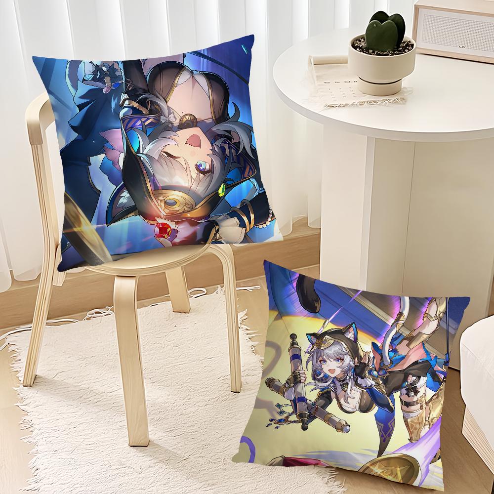 Cipher Honkai Star Rail Game Cushion Cover Cushion Room Bedroom Headboard Sofa Living Backrest Nap Time Pillow Case