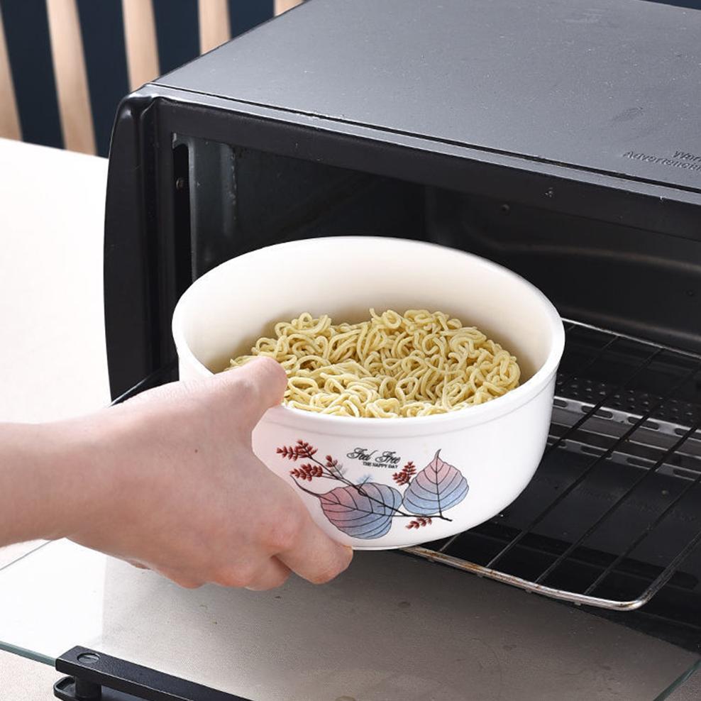 3-Piece Set Ceramic Fresh-Keeping Bowl With Lid For Microwave Oven Sealed Bowl Bone China Lunch Box For Home Kitchen