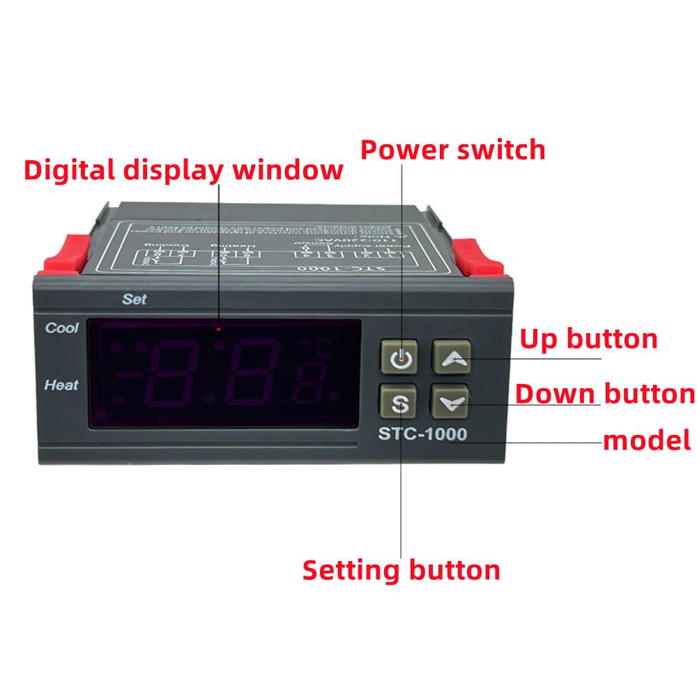STC-1000 STC 1000 LED Digital Thermostat for Incubator Temperature Controller Thermoregulator Relay Heating Cooling 12V 24V 220V