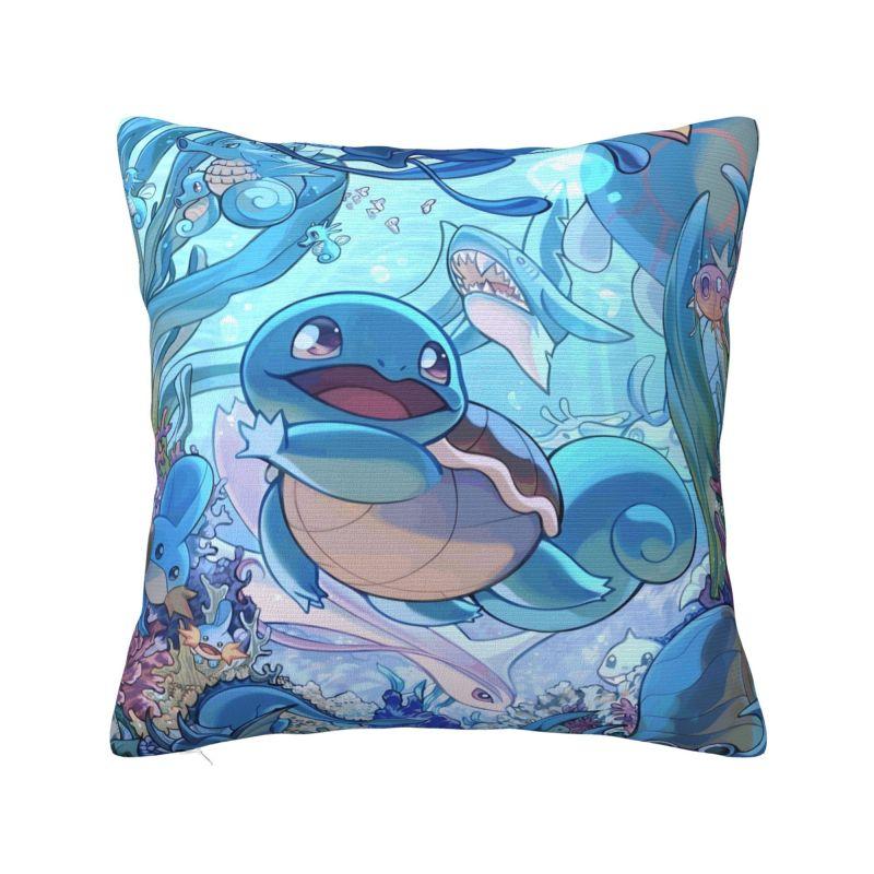 Custom Squirtles Anime Cushion Cover Play Game Soft Nordic Pillow Case