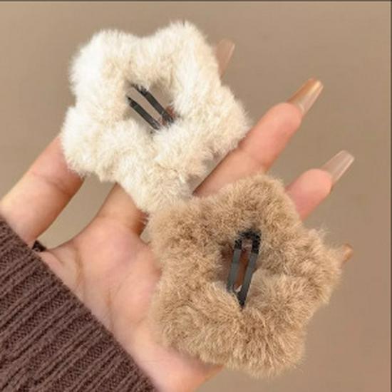 Autumn & Winter Coffee Hair Clip: Women's Seamless Duckbill, BB & Bangs Clips