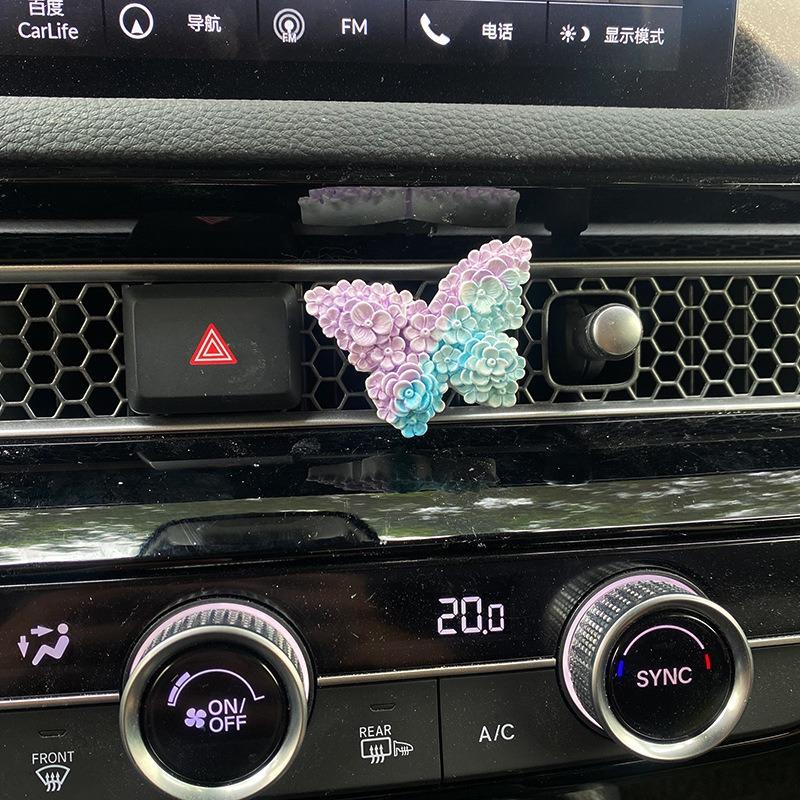 Creative Hydrangea Tulip Car Air Freshener Car Perfume Clip Peach Blossom Aroma Diffuser Car Air Outlet Fragrance Decoration