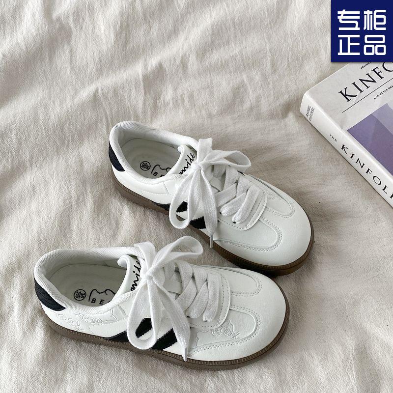 Niche Chic Versatile Casual Board Shoes Trend 2025 Early Spring New Korean Cute KT Cat Embroidery German Training Shoes Women