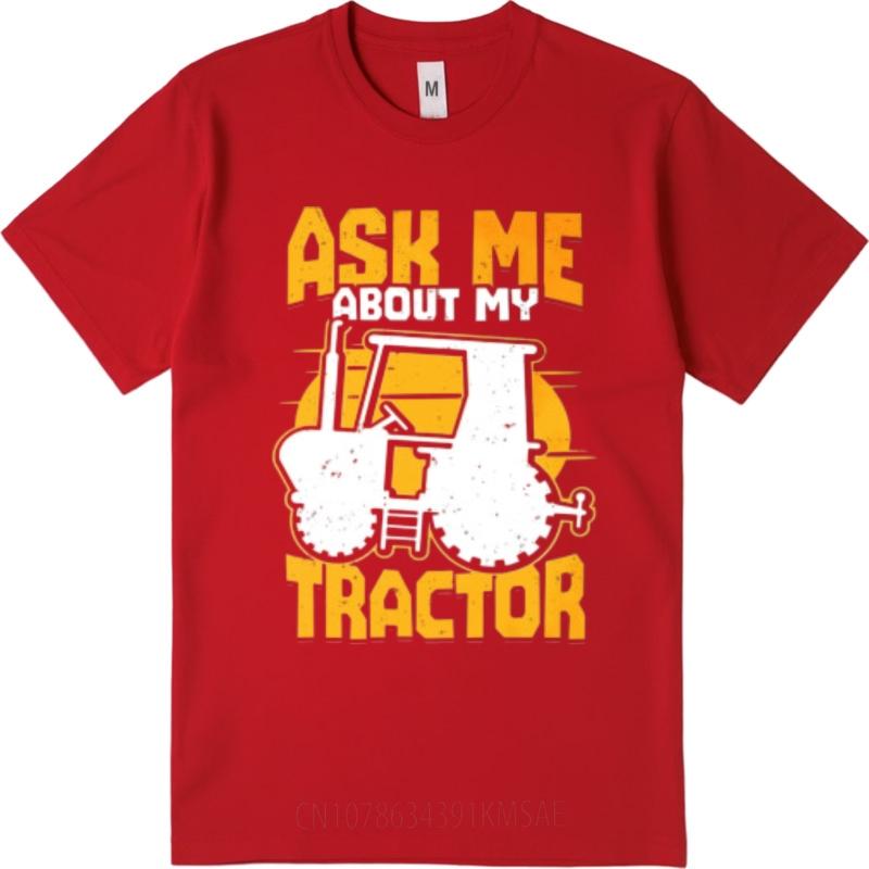 Funny Tshirt Summer Top Printed Boys Oneck Tshirt Ask Me About My Tractor T Shirt Unisex Basic Boys Tee Shirt Oversized Tshirt