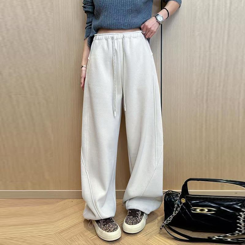 

Women s High Waist Plus Velvet Wide-Leg Pants XL (130-155 lbs)