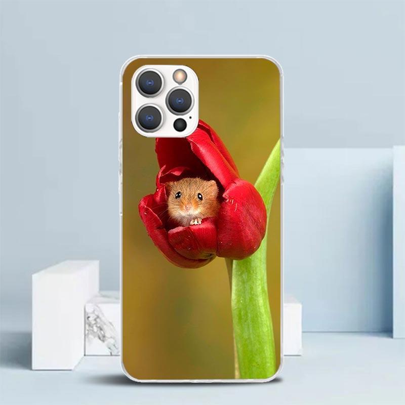Cute Lovely Pet Hamster Phone Case For IPhone 16 17 Air 16E 15 14 Plus 13 Mini 12 11 Pro Max 7 8 + SE 2020 Soft TPU Back Cover 1