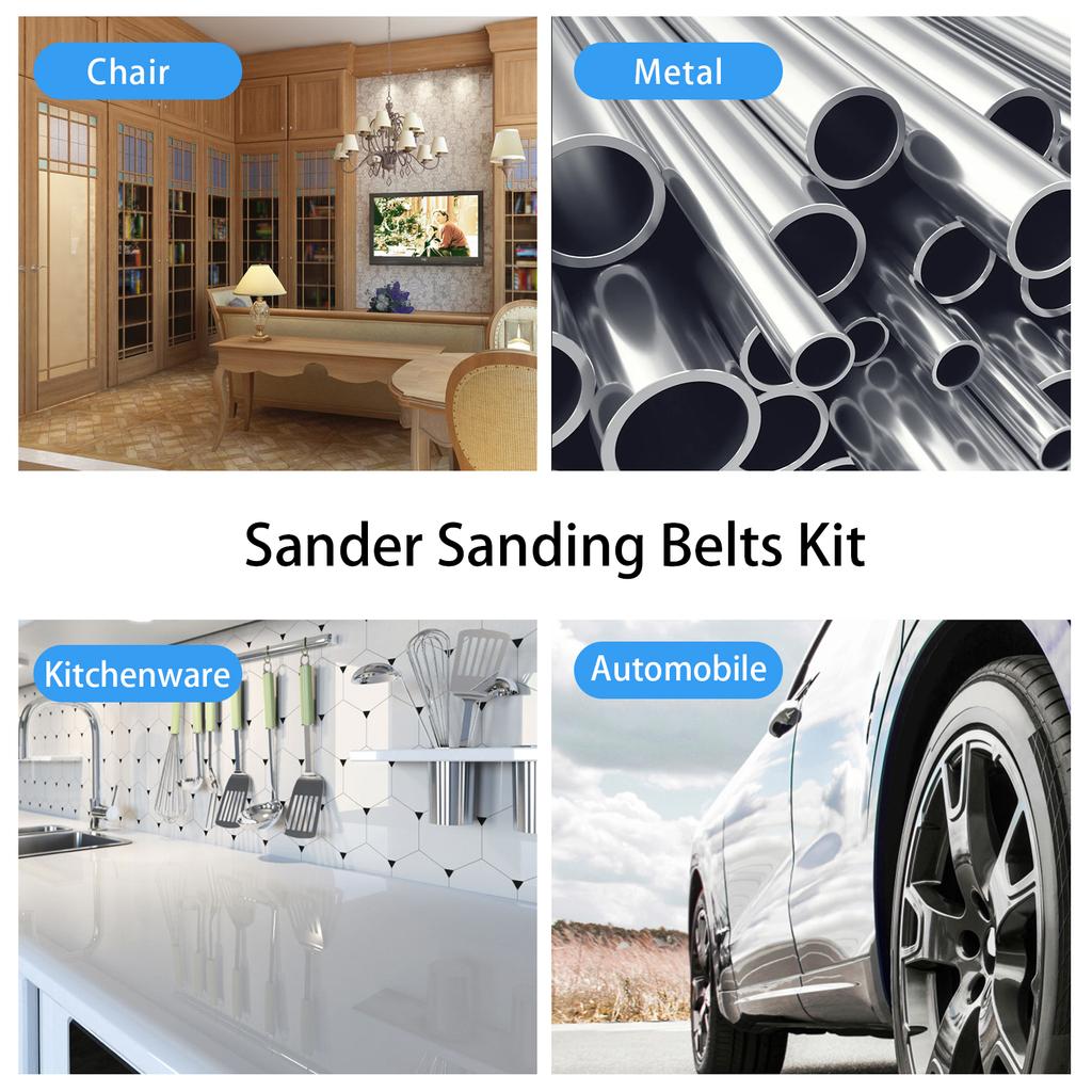 20PCS 75x533mm Sanding Belts Abrasive Bands 40/60/80/120 Grit Quality Zirconia Grinding Abrasive Belt Grinding Polishing Tools