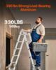 Multi-Purpose Folding Ladder 7-in-1 4 Step 15.5ft Reach Height for Work