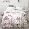 3D HD Digital Print Custom Duvet Cover,Comforter/Quilt/Blanket Case Queen/King Bedding 220x240/200x200,Butterfly In Flowers