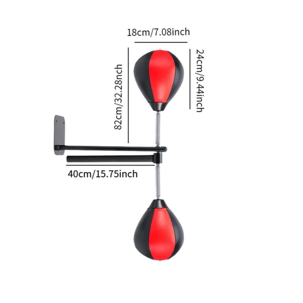 Boxing Bar Adjustable Height Fitness Wall Mounted Mma Speed Trainer Red