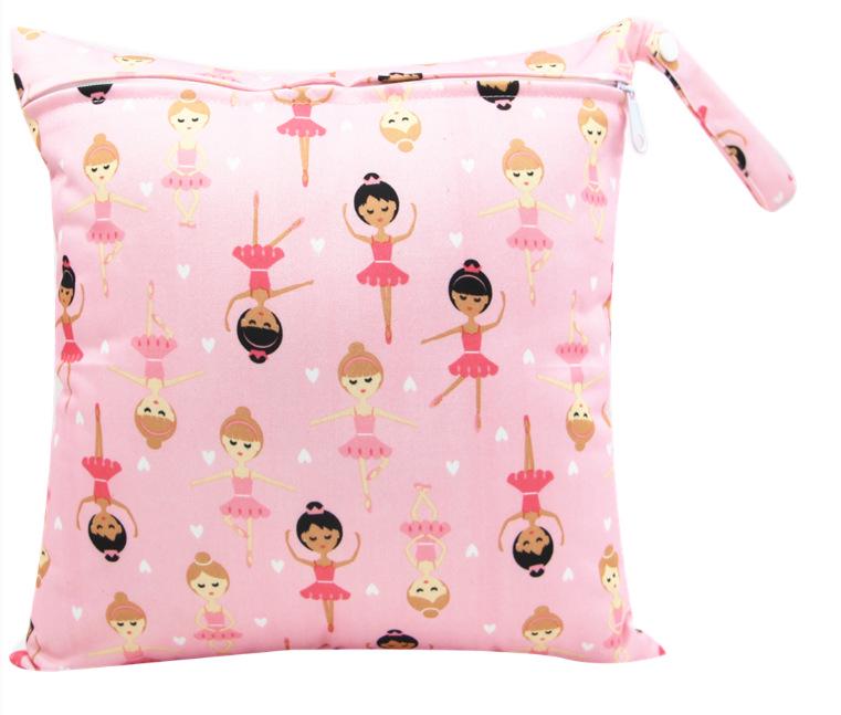 SGS Certified Baby Diaper Bag - Cartoon Pattern, Washable, Wet/Dry Storage