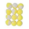 12pcs Cat Toy Balls Soft Elastic Quiet Interactive Plush Kitten Chewing Ball for Indoor Training Playing Yellow
